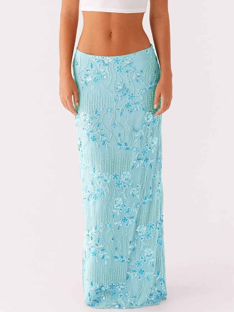 スカート andequal glitter bustier / maxi skirt glitter i line maxi skirt – andequal